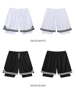 กางเกงขาสั้นบาสเก็ตบอลลำลองผู้ชาย เอวสูง ผูกเชือก ผ้าแคนวาส สำหรับเล่นกีฬา ออกกำลังกาย วิ่ง ฟิตเนส ยิม แห้งเร็ว - Product Image 4
