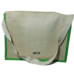 Haute qualité 100% jute naturel écologique Document sac blanc et vert Design personnalisable prix de gros de l'Inde - Product Image 4