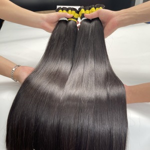 ผมต่อแบบตรงธรรมชาติบริสุทธิ์เวียดนามจำนวนมากหรูหราพร้อมเครื่องวาดเส้นคู่แบบสองชั้นผ้าคู่และทุกสี - Product Image 1