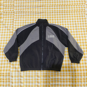 Tenues de sport, jogging, tenue avec fermeture éclair, vente en gros de coupe-vent en gros, streetwear, survêtement coupe-vent en nylon de haute qualité personnalisé pour hommes - Product Image 3