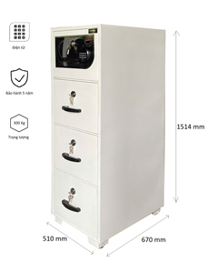 HS-4000E High-Durable Digital Electronic <b>Safe</b> <b>Box</b> Fingerprint Key Security Fireproof Waterproof <b>for</b> Hotels <b>Home</b> Offices Hotel - Product Image 4