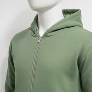 Sudadera con capucha y cremallera bordada en 3D personalizada por el fabricante, estilo urbano, de gran tamaño y peso pesado - Product Image 3