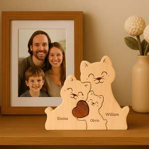 Escultura de Rompecabezas de Osos de Madera Personalizada |   Decoración del Hogar Hecha a Mano |   Acabado de Calidad Premium |   Precio de Fábrica al por Mayor - Product Image 2