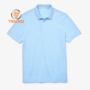 Logo brodé personnalisé coupe normale 100% Polo en piqué de coton stretch vert foncé avec patte de boutonnage et côtes dissimulées - Product Image 6