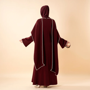 Nuovo Abito Abaya Elegante e Romantico con Perle e Mantella per l'Eid Ramadan, Maniche Lunghe, Autunno-Inverno, per Occasioni Speciali - Product Image 5