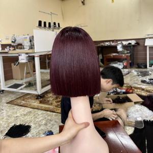 180% Virgin Red Wine <b>Bob</b> <b>Wig</b> Bone Straight Vietnamese Human Hair <b>Wigs</b> with HD Lace Single Weft Best Price on the Market - Product Image 1