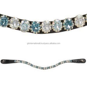 Banda de cuero elegante para cejas, cadena de cristal con diseño de flores y botón a presión para cierre de bucle - Product Image 6