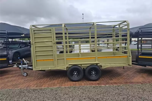 Buy Quality Good Pig/Cow/Cattle/sheep Carrying <b>Trailer</b> Livestock Farm <b>Trailer</b> Multi Purpose Double Axle Cattle <b>Trailer</b> Tandem - Product Image 2