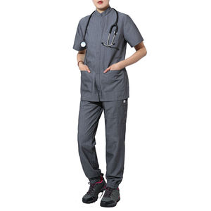 Uniforme d'hôpital de beauté à manches courtes pour femmes Uniforme à col en V Travailleurs de la santé Hauts de gommage pour infirmières Uniforme de gommage pour infirmières - Product Image 1
