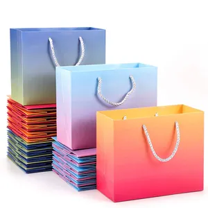 2022 Factory Customized Kraft Paper Bags With Your Own Personal Logo Shopping Gift Paper Bags