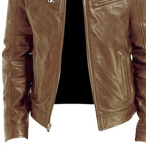 Veste de moto en cuir véritable pour hommes Vente en ligne sur mesure Veste de moto d'hiver pour hommes - Product Image 4