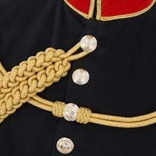 Cordón y cordón de silbato con cordón de seda 2024 para vestidos ceremoniales y uniformes de desfile OEM redondo con gancho de metal - Product Image 2