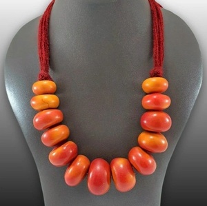 Multicolor layered chunky beaded necklace with earrings bold <b>statement</b> <b>jewelry</b> vibrant resin beads set party wear gift for women - Product Image 2