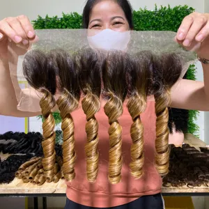 Actory-productos de buena calidad, cabello humano 100% vietnamita con ondas sueltas, rizadas hinchables y extremos gruesos