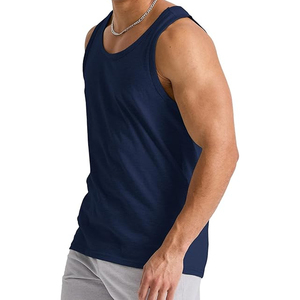Tùy Chỉnh Người Đàn Ông Của Tank Top Dệt Kim Dệt Cá Nhân Logo Không Tay Thiết Kế Cho Phòng Tập Thể Dục Chạy Tập Thể Dục Tạo Ra Của Riêng Bạn Độc Đáo Hàng Đầu - Product Image 2