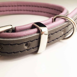 Collier pour chien en cuir de qualité supérieure, rembourré, finition luxueuse, design simple, pour petits et grands chiens, durable, respirant, écologique - Product Image 2