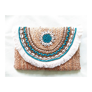 Bolso de mano hecho a mano de yute de la mejor calidad con borla de concha de cuentas de la India para mujer Moda DE LA India por glowin fashion - Product Image 6