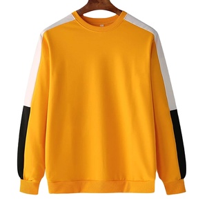 เสื้อสเวตเตอร์ของผู้ชายเสื้อสเวตเตอร์ผ้าฝ้ายผสมสีพื้นฐานดีไซน์ใหม่สำหรับผู้หญิงและผู้ชาย - Product Image 1