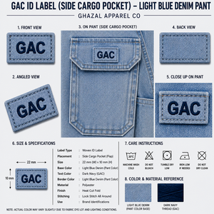 Mens <b>Light</b> Blue Denim Cargo Pants Loose Fit Straight Leg Multi Pocket Casual Washed Utility Jeans 100% Cotton Mid Everyday Wear - Product Image 4