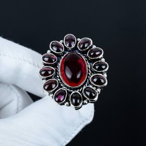 Bague en pierre précieuse améthyste rose cornaline faite à la main en argent sterling 925 Bijoux en argent Bijoux en pierre précieuse uniques Bague de fiançailles - Product Image 3