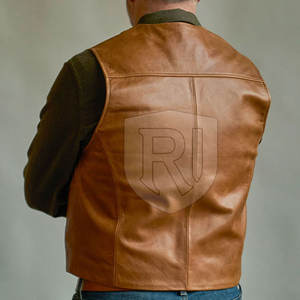 Chaleco de Cuero Transpirable de Alta Calidad para Hombre, Ropa de Abrigo Informal de Invierno, Servicio OEM, Opciones Personalizadas, Hecho en Pakistán - Product Image 5