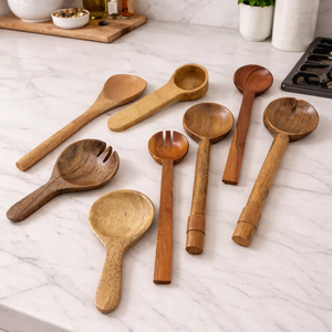Fábrica de utensilios de cocina, cucharas de madera al por mayor, utensilios de cocina de madera OEM, utensilios de madera de marca privada - Product Image 6