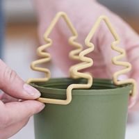 Support de filtre à café et thé en plastique PP, forme cône de pin, vert kaki, anti-fuite, capacité 350 ml, pour voyage