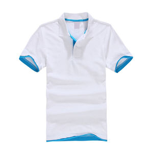 เสื้อโปโลผ้าฝ้ายแขนสั้นสำหรับผู้ชายเสื้อโปโลผ้าฝ้ายสีทึบดีไซน์ใหม่บริการ OEM ตามสั่ง - Product Image 6