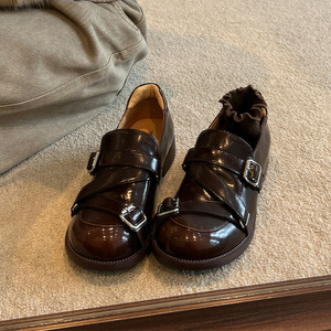 รองเท้าส้นสูงหัวแหลมหนังแก้วแฟชั่นสำหรับผู้หญิง รองเท้าเดรสส้นสูงสำหรับงานปาร์ตี้ รองเท้าอ็อกซ์ฟอร์ดแบบผูกเชือกหนังสำหรับผู้หญิง - Product Image 4