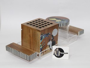El último quemador de incienso árabe tradicional madera acrílico Kefaf Mubkhar de Tradnary para uso en interiores-regalo de Ramadán - Product Image 6
