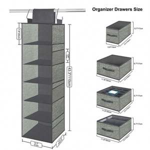 Underwear Trending Cabinet 6-tier 6 Shelf Drawer Univivi Door Clothes Hanging Organizer Nursery Closet - Product Image 5