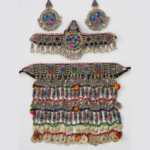 2024 New Trend High Quality Handmade Jewelry Sets Customized Multi Color Afghan Jewelry Earrings Necklace & <b>Headpiece</b> <b>Tikka</b> Sets - Product Image 2