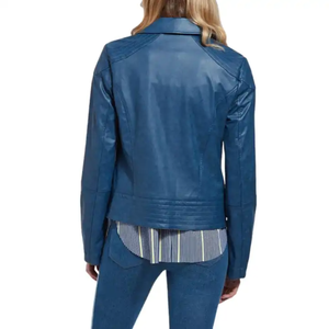 Chaqueta universitaria de estilo Cafe Racer para mujer, transpirable, informal, de cuero, a la moda, suministro al por mayor - Product Image 5