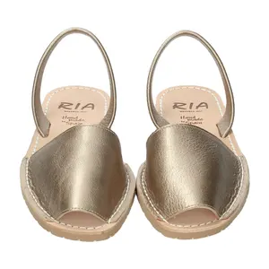 High Quality Handcrafted Menorcan Sandals Made From Metallic Gold Leather