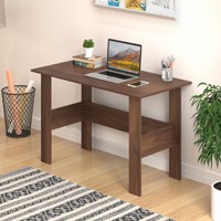 Table d'étude et d'ordinateur portable en bois d'ingénierie Efflino pour la maison ou le bureau Bureau WFH avec rangement pour livres et affichage de décoration