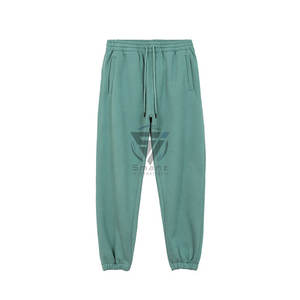 กางเกงขายาวผ้าฝ้าย 100% กางเกงวอร์มทรงจ็อกเกอร์ กางเกงวอร์มปักโลโก้ กางเกงวอร์มทรงใหม่ ทรงหลวม ทรงตรง สำหรับผู้ชาย ผ้าฟลีซ ผ้าทอ ผ้าขนสัตว์ ทรงปกติ - Product Image 4