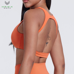 Sujetador deportivo de compresión cómodo para mujer más vendido, cuello en U suave, espalda abierta, secado rápido y reversible para adultos - Product Image 4