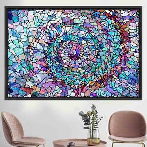 Impression sur toile moderne et colorée : Art mural vibrant au style artistique, TOILE ENCADRÉE NOIRE - Product Image 1