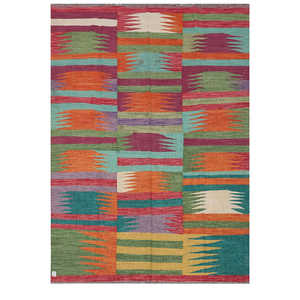 พรมกิลิมไมมาณา อัฟกานิสถาน ขนาด 245 x 174 ซม. งานฝีมือสิ่งทอและผ้า - Product Image 1