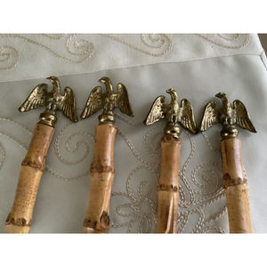 Juego de utensilios de metal y madera de primera calidad con acabado pulido dorado, perfecto para bodas y vajilla elegante - Product Image 3