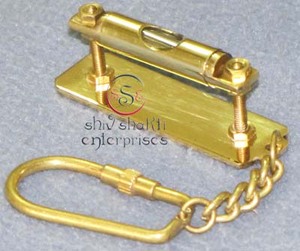 LLavero de nivel de burbuja de diseño único de latón, collar en miniatura, joyería colgante, regalo náutico de Navidad y Año Nuevo para ella/él - Product Image 2