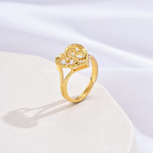 Anelli personalizzati con lettere personalizzate da donna placcati in oro con anello personalizzato con lettere personalizzate <span class=keywords><strong>gioielli</strong></span> per bambine - Product Image 4