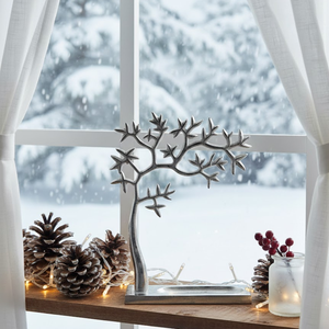 Elegante Adorno Navideño Artesanal para Árbol de Navidad |   Adorno Decorativo Festivo de Metal de Aluminio Recubierto de Cobre para Mesa y Estante - Product Image 3