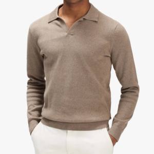 Pulls pour hommes en polyester/coton respirant, design tendance, printemps, TWINSET, anti-boulochage et séchage rapide, col rond personnalisé - Product Image 1