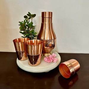 Forte demande avec un prix raisonnable Bouteille isolée en cuivre Artisanat en Inde Large bouteille d'eau personnalisée de haute qualité - Product Image 3