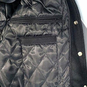 แจ็กเก็ตเลตเตอร์แมนสำหรับผู้ชายขนาดผู้ใหญ่แจ็กเก็ตเลตเตอร์แมนแขนหนัง - Product Image 3