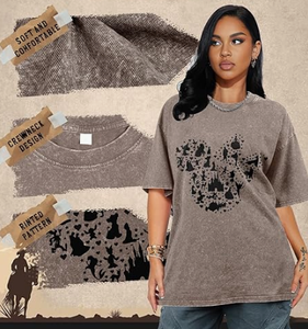 เสื้อยืดโอเวอร์ไซส์สไตล์วินเทจลายกราฟิกสำหรับผู้หญิง ผ้าฝ้ายผสมใยไผ่ แห้งเร็ว ระบายอากาศดี ทรงหลวม ใส่สบาย เหมาะสำหรับฤดูร้อน - Product Image 2