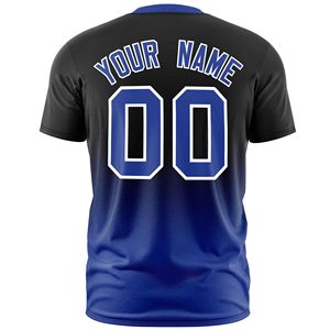 Top qualité hommes 100% coton Baseball à manches courtes maillot personnalisé imprimé col uni motif solide col rond chemise vierge unisexe - Product Image 2