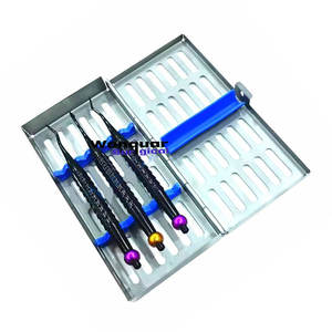 Elevador de raíz de luxación de 7 piezas, juego recubierto de titanio PDL con bandeja de casete de acero, herramientas quirúrgicas para implantes dentales - Product Image 5