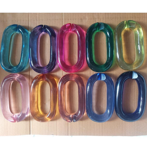 Chaîne de poignée de sac en résine acrylique transparente de haute qualité, écologique, personnalisée, sans interstice, faite à la main, pour décoration intérieure Saniya - Product Image 2